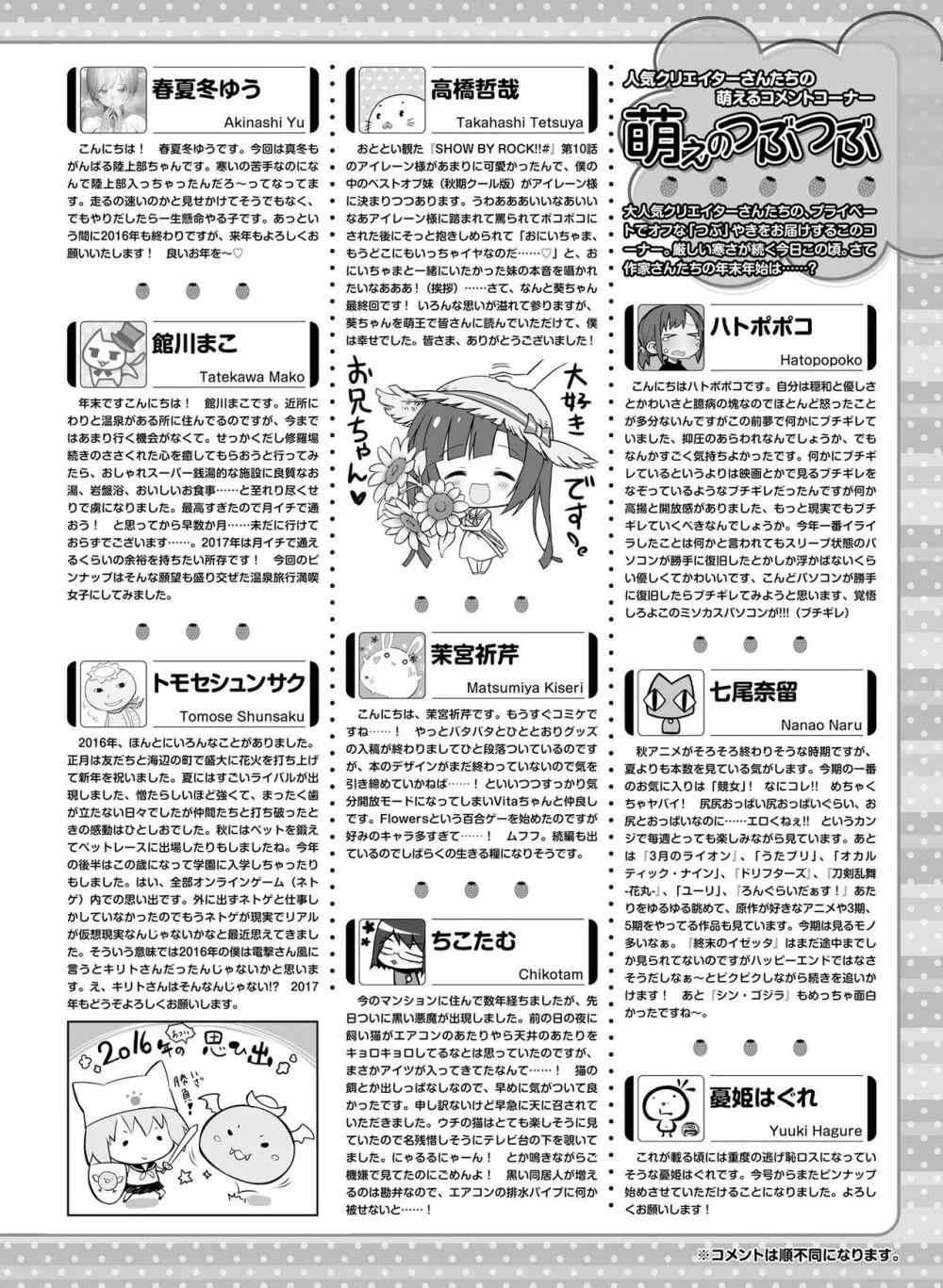 電撃萌王 2017年2月号 168ページ