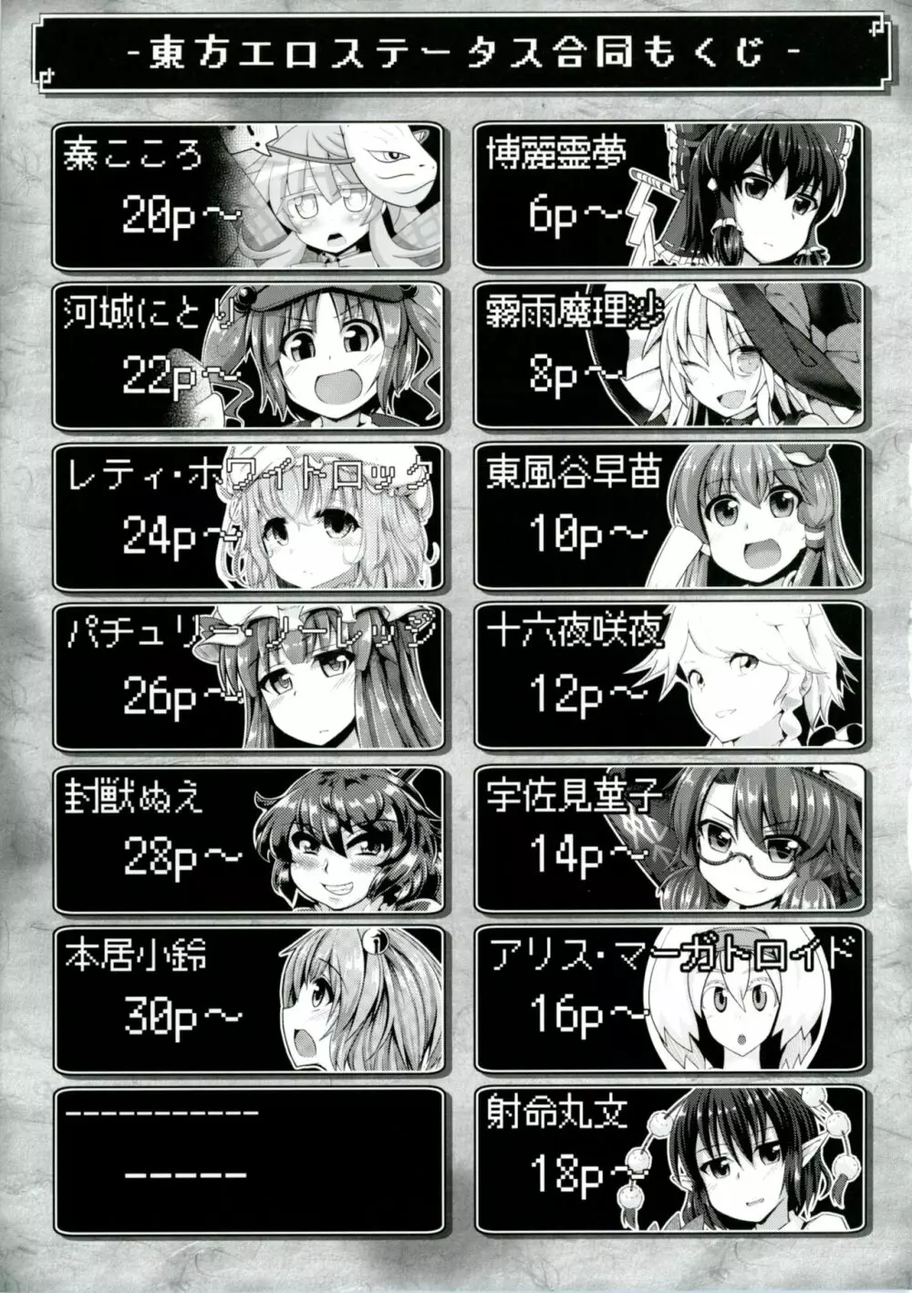 東方エロステータス合同 7ページ