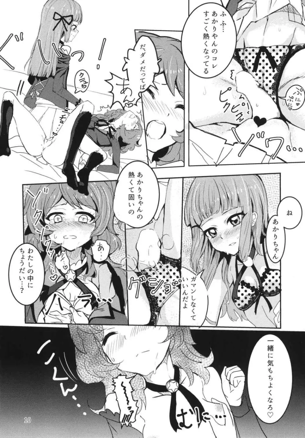 (ABnormal Comic Day!) [うごくな薬局θ (ababari)] ふた(な)りあそび (アイカツ!) 9ページ