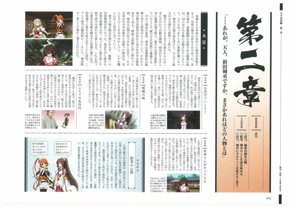戦国†恋姫 ～乙女絢爛☆戦国絵巻～ ビジュアルファンブック-1 13ページ