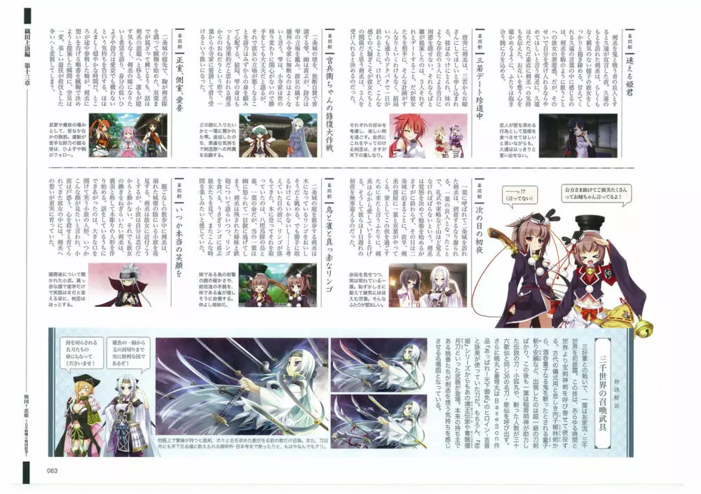 戦国†恋姫 ～乙女絢爛☆戦国絵巻～ ビジュアルファンブック-1 64ページ