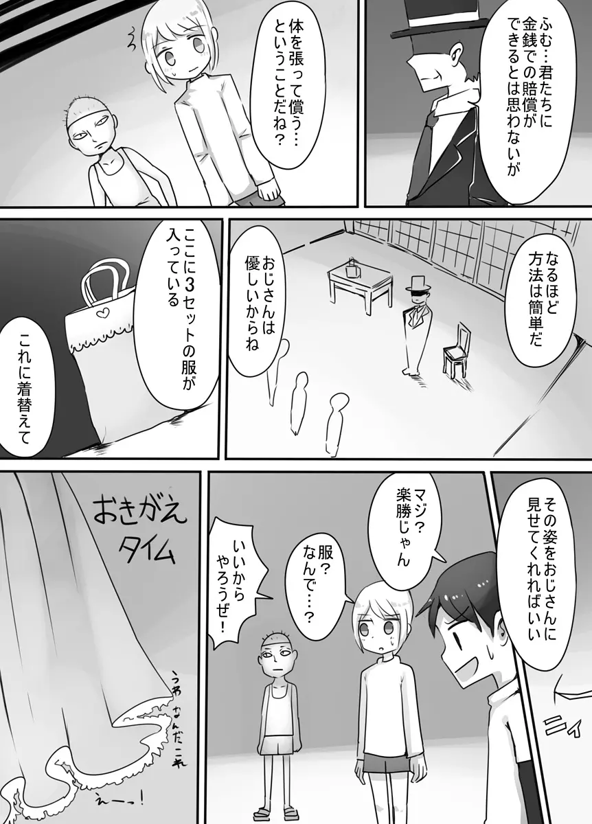 ショタ→女装→女体化 4ページ