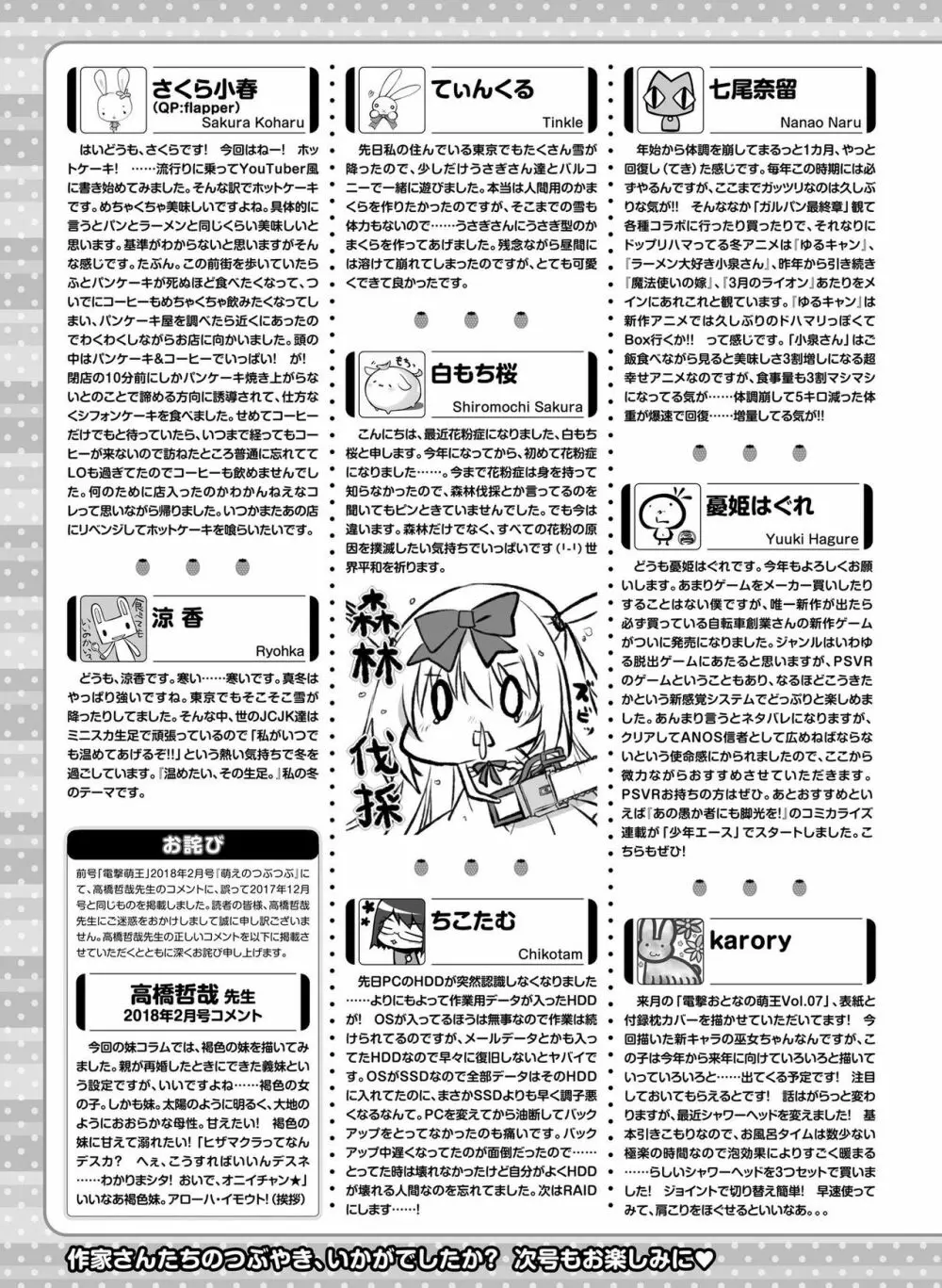 電撃萌王 2018年4月号 138ページ