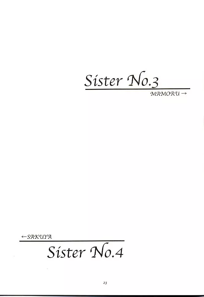 SISTER NO.3 20ページ