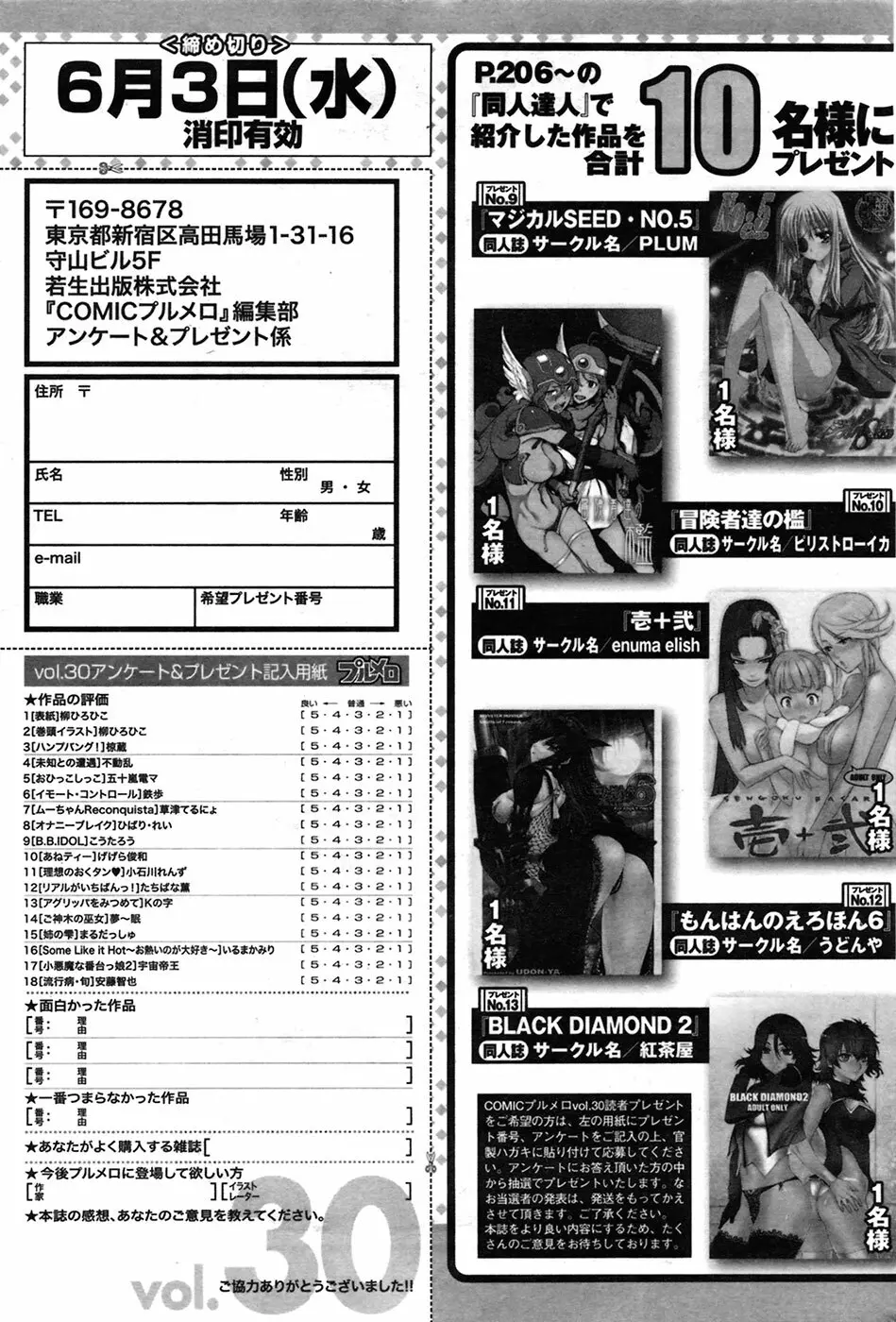 COMIC プルメロ 2009年6月号 Vol.30 217ページ