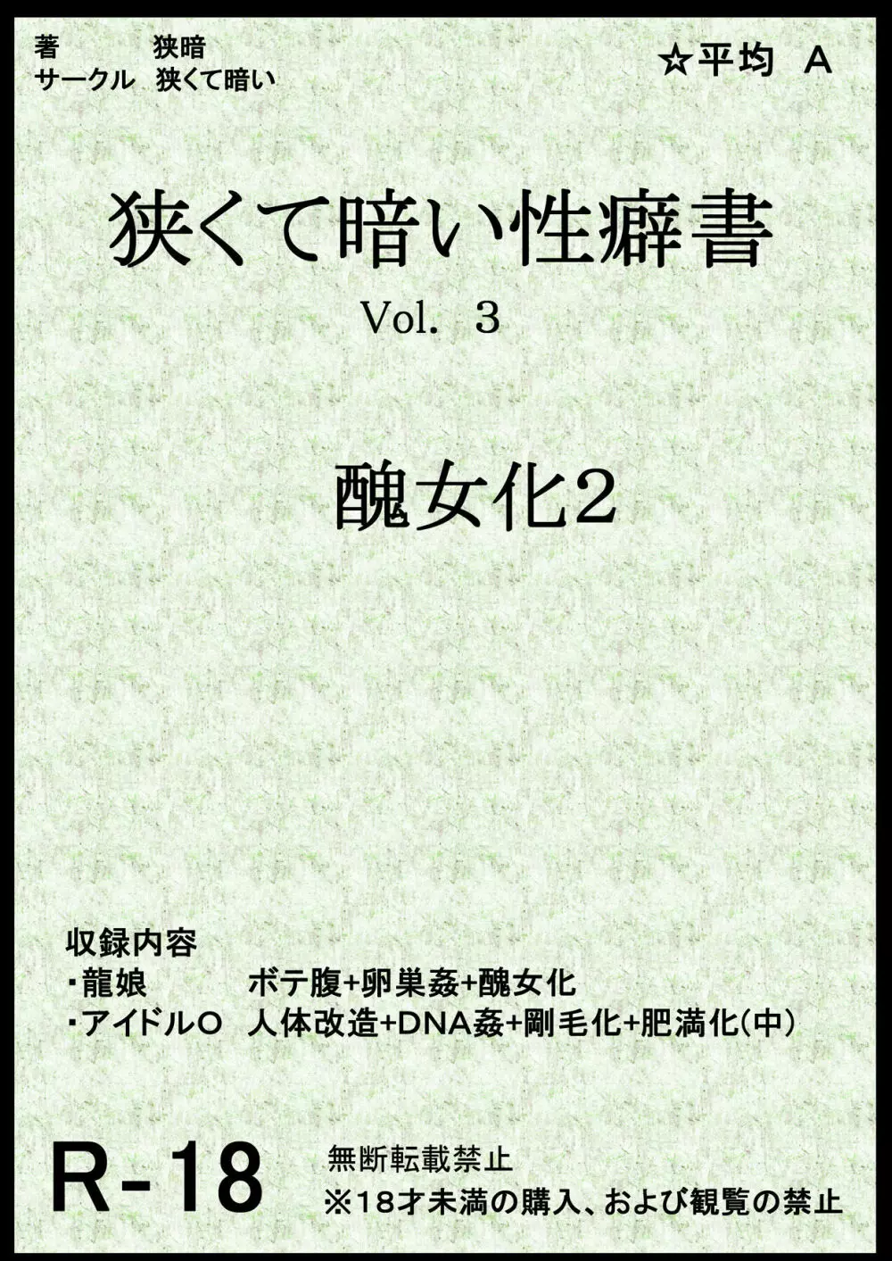 狭くて暗い性癖書Vol.3 醜女化2 1ページ