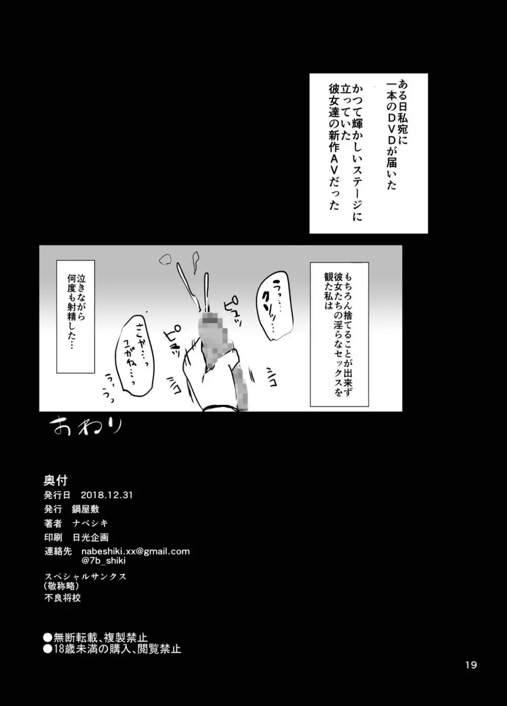 咲耶と恋鐘が催眠でAVデビューする本 19ページ