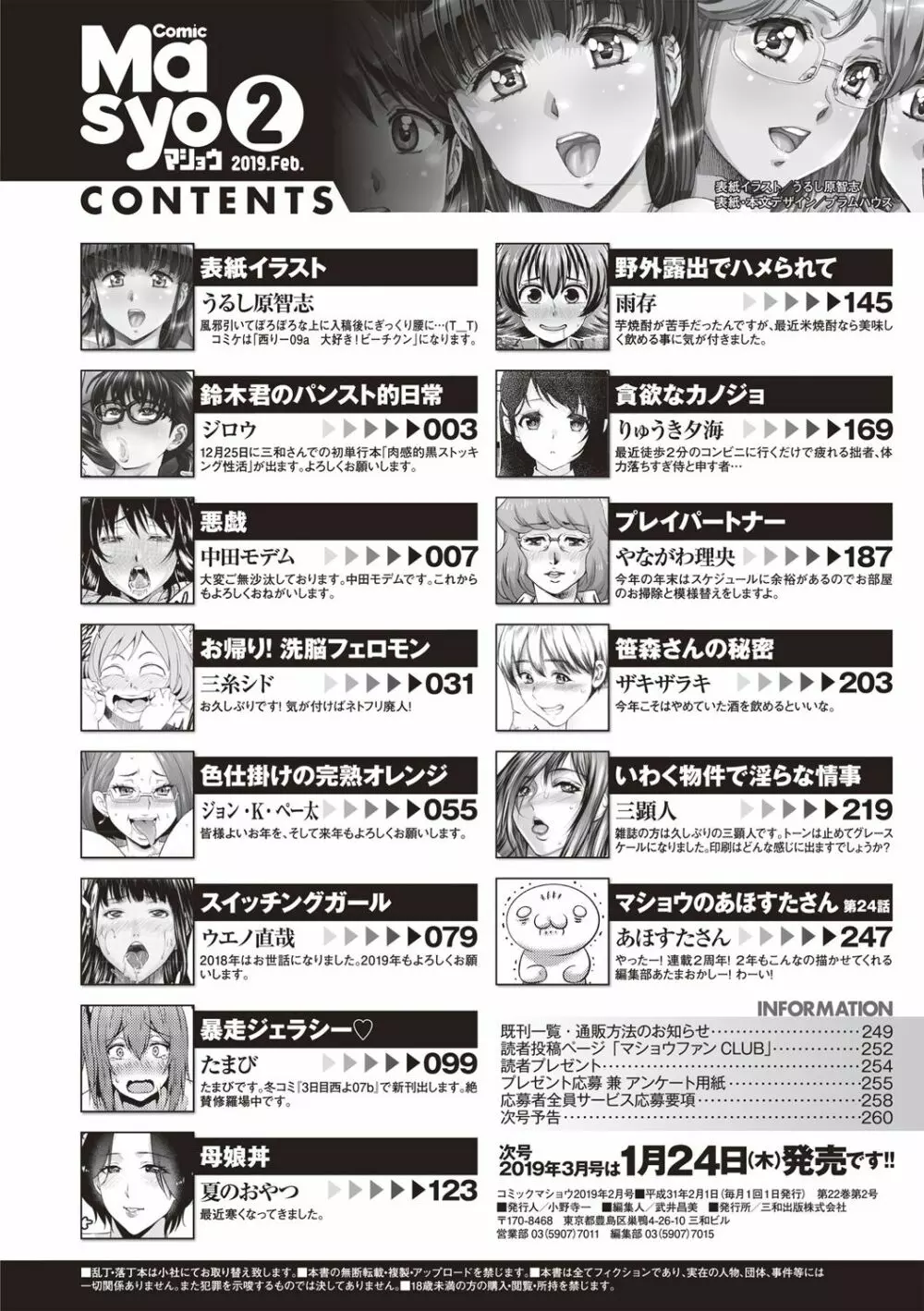 コミック・マショウ 2019年2月号 262ページ