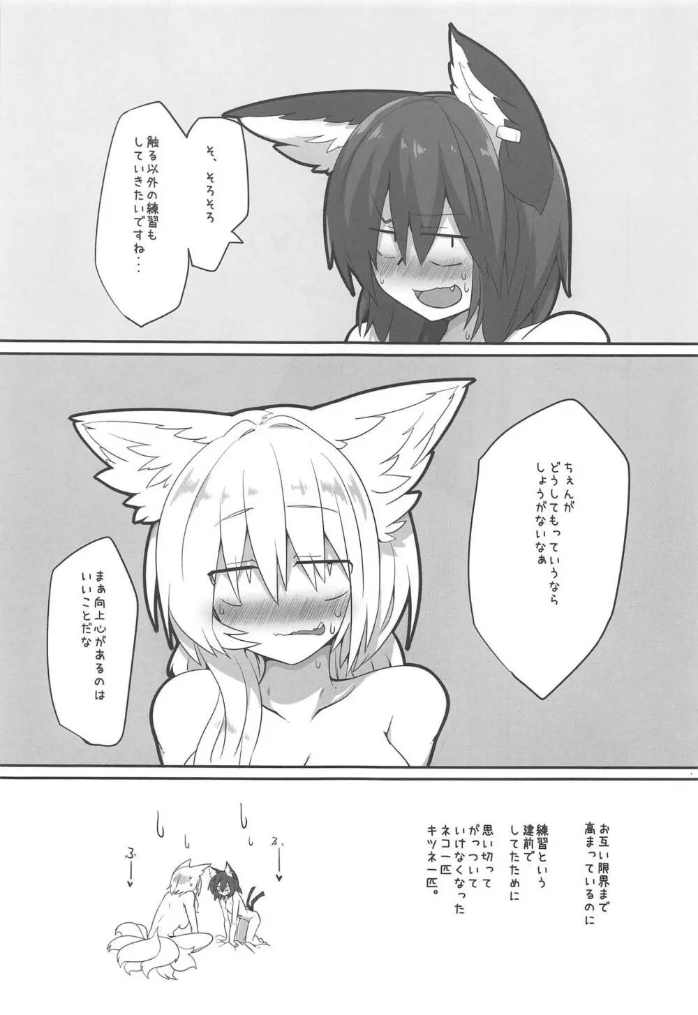 れんしゅうするねこ 12ページ