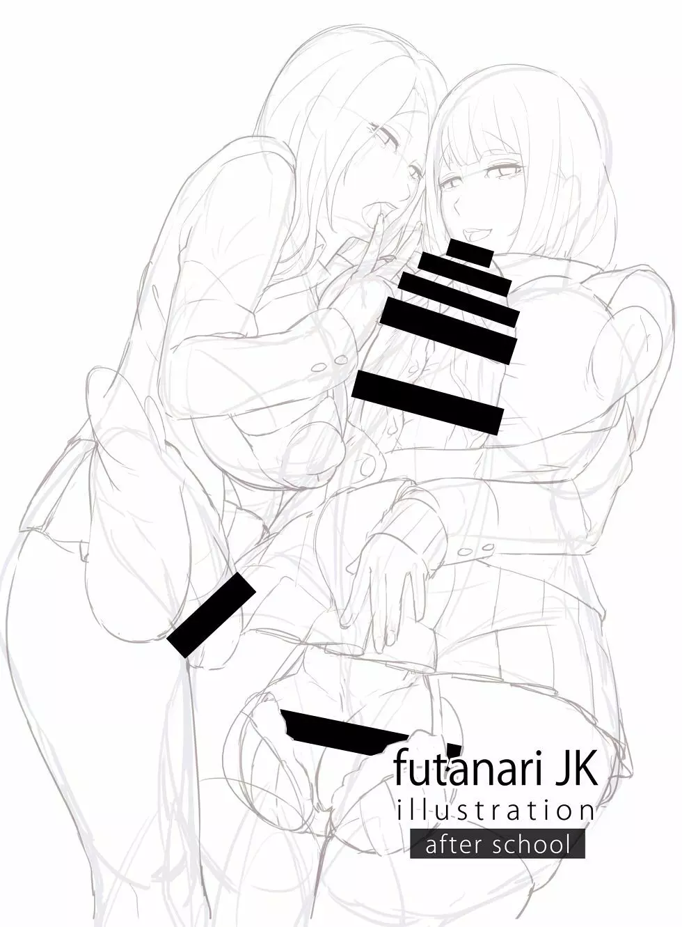 futanariJK illustration after school 2ページ