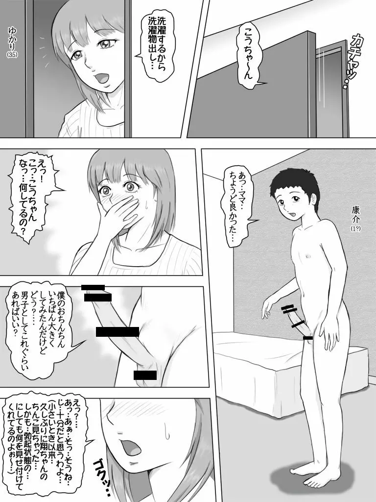 息子が勃起ち○こを見せ付けて誘惑してきた日