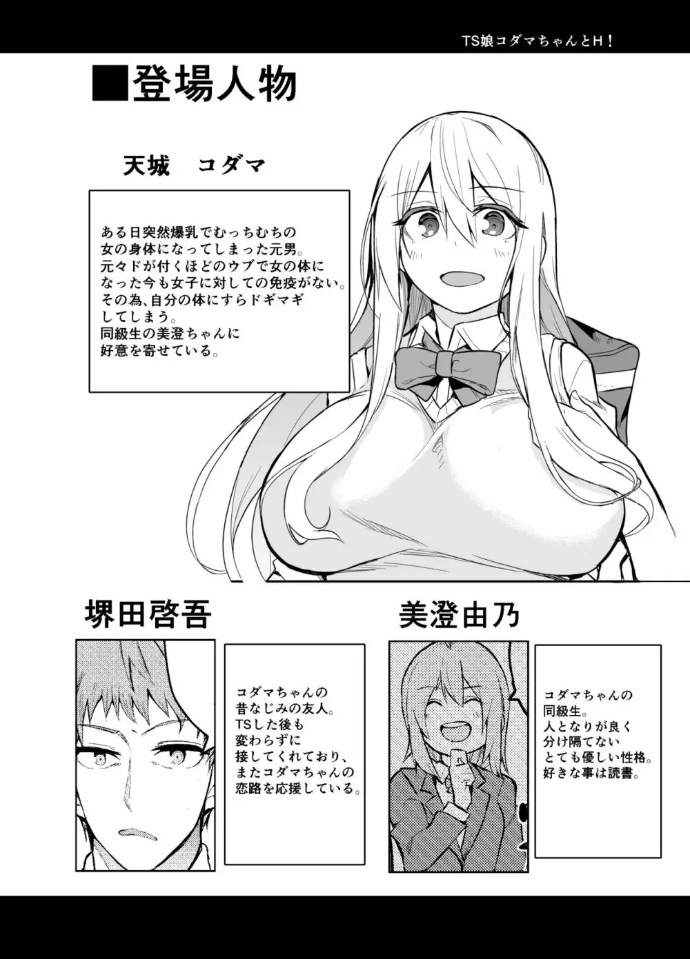 TS娘コダマちゃんとH! 3ページ