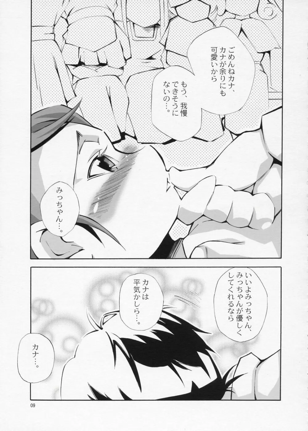 ある日、我慢できなくなったみっちゃんがカナとニャンニャンするというような妄想をマンガにした本。 8ページ