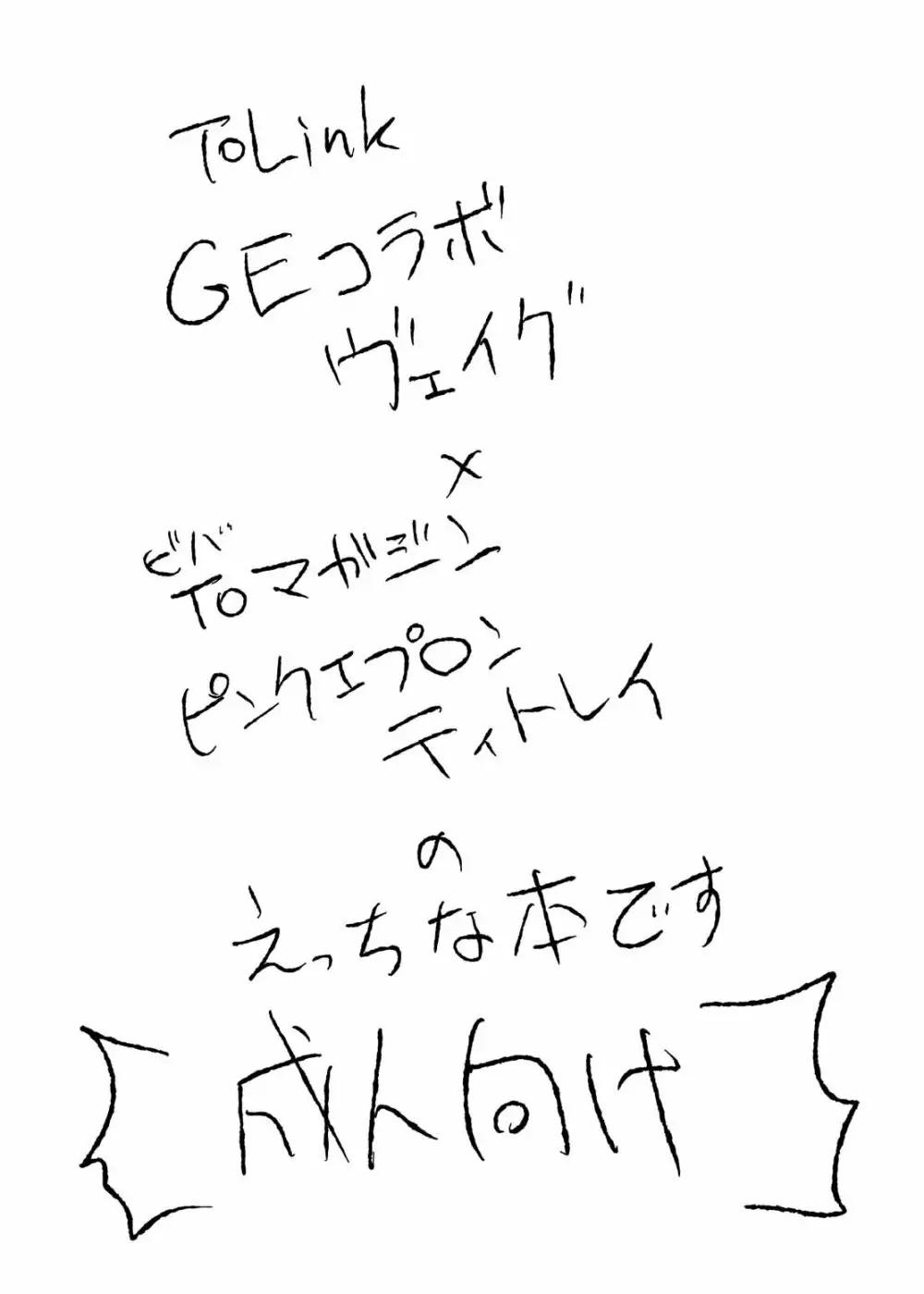 GEコラボとエプロンのヴェイティト本 2ページ