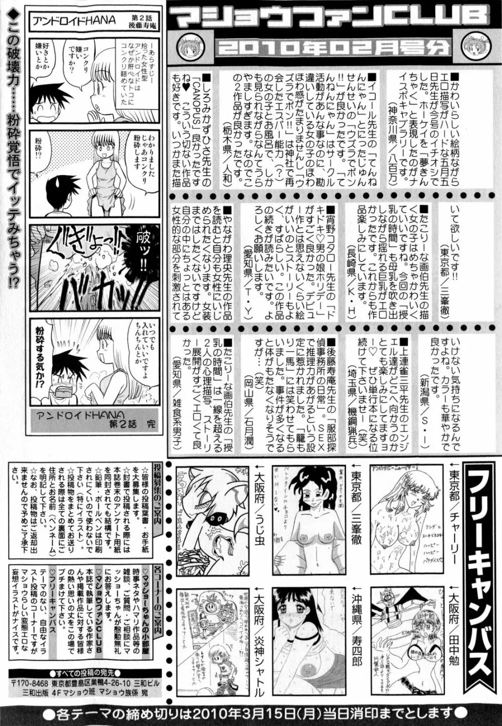 コミック・マショウ 2010年4月号 255ページ