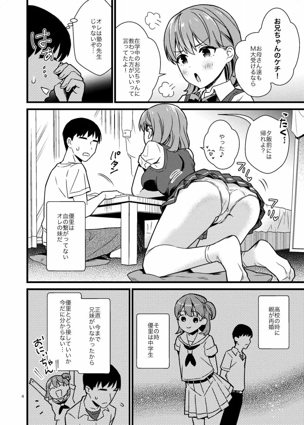 ナイショで妹とシちゃう話 3ページ