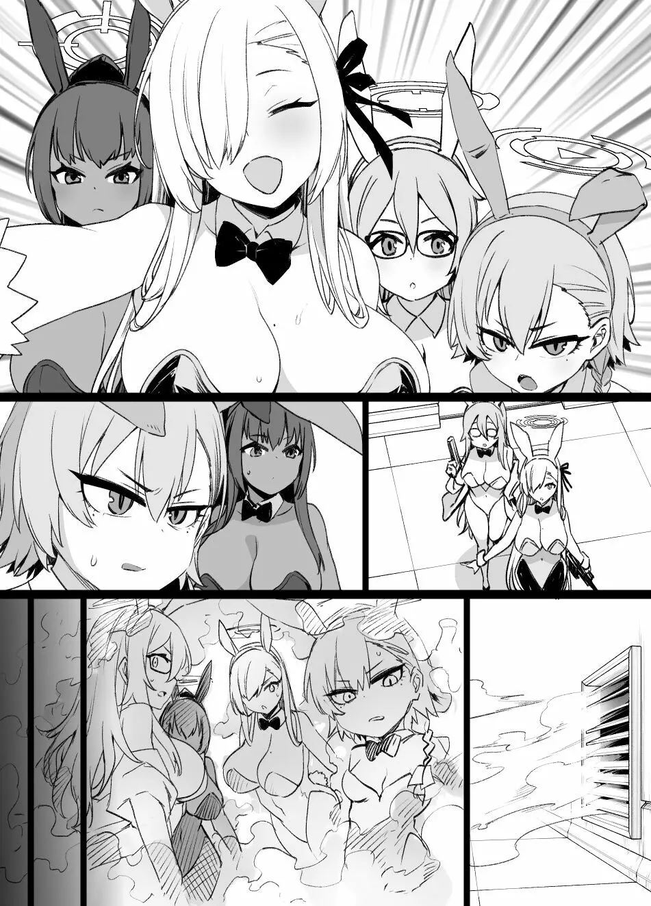 ブルアカC&Cバニー奴隷化追加漫画 7P 9ページ