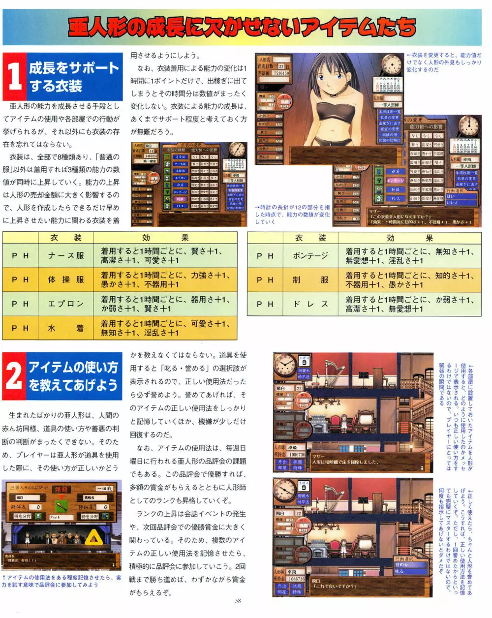 攻略電脳idol Vol.1 1999年5月号 58ページ