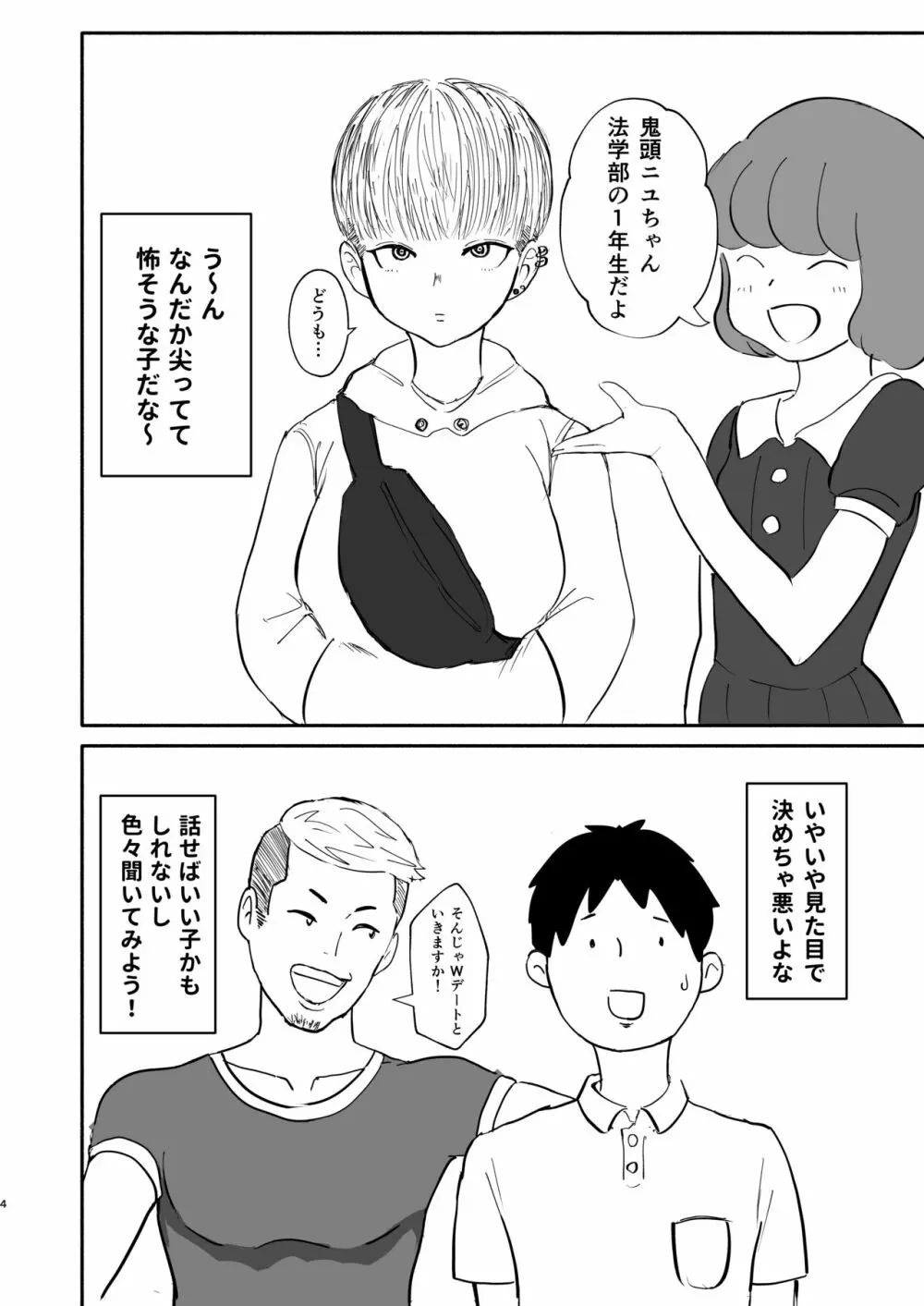 モテない俺を見かねた友達が女の子を紹介してくれた話。 3ページ