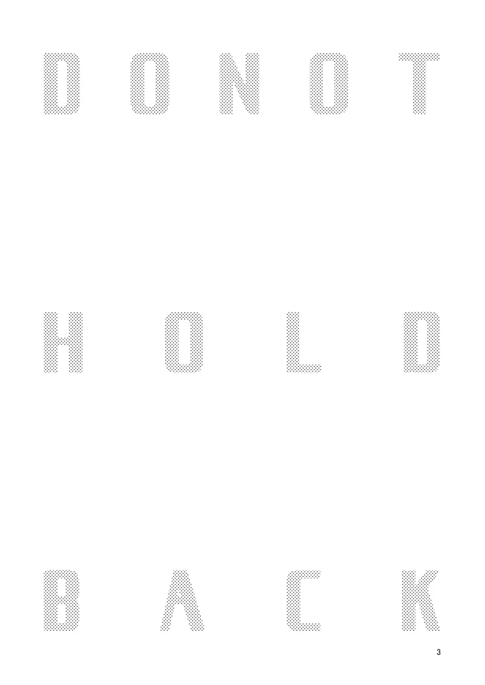 DO NOT HOLD BACK 2ページ