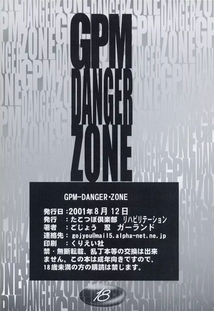 GPM DANGER ZONE 18ページ