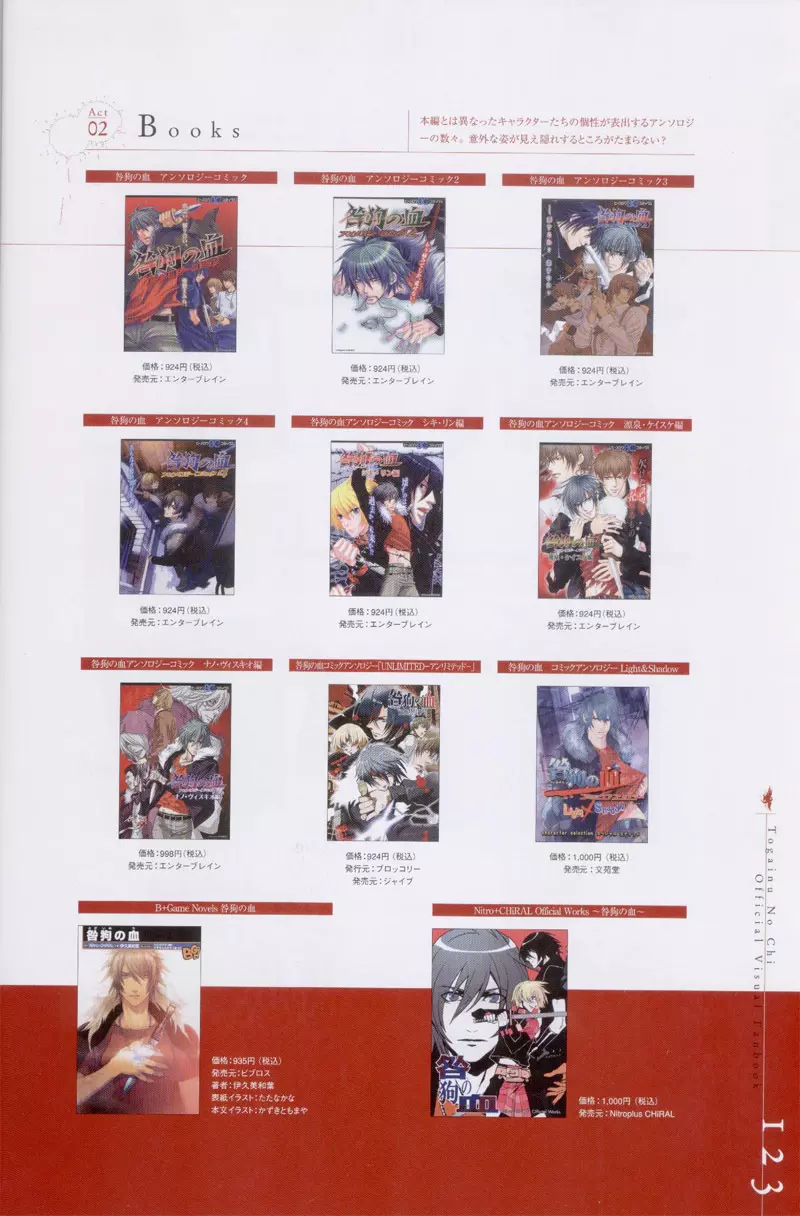 Togainu no chi – Official Visual Fan Book 124ページ