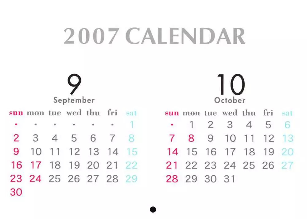 2007 Calendar 11ページ