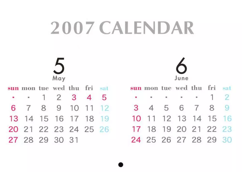 2007 Calendar 7ページ