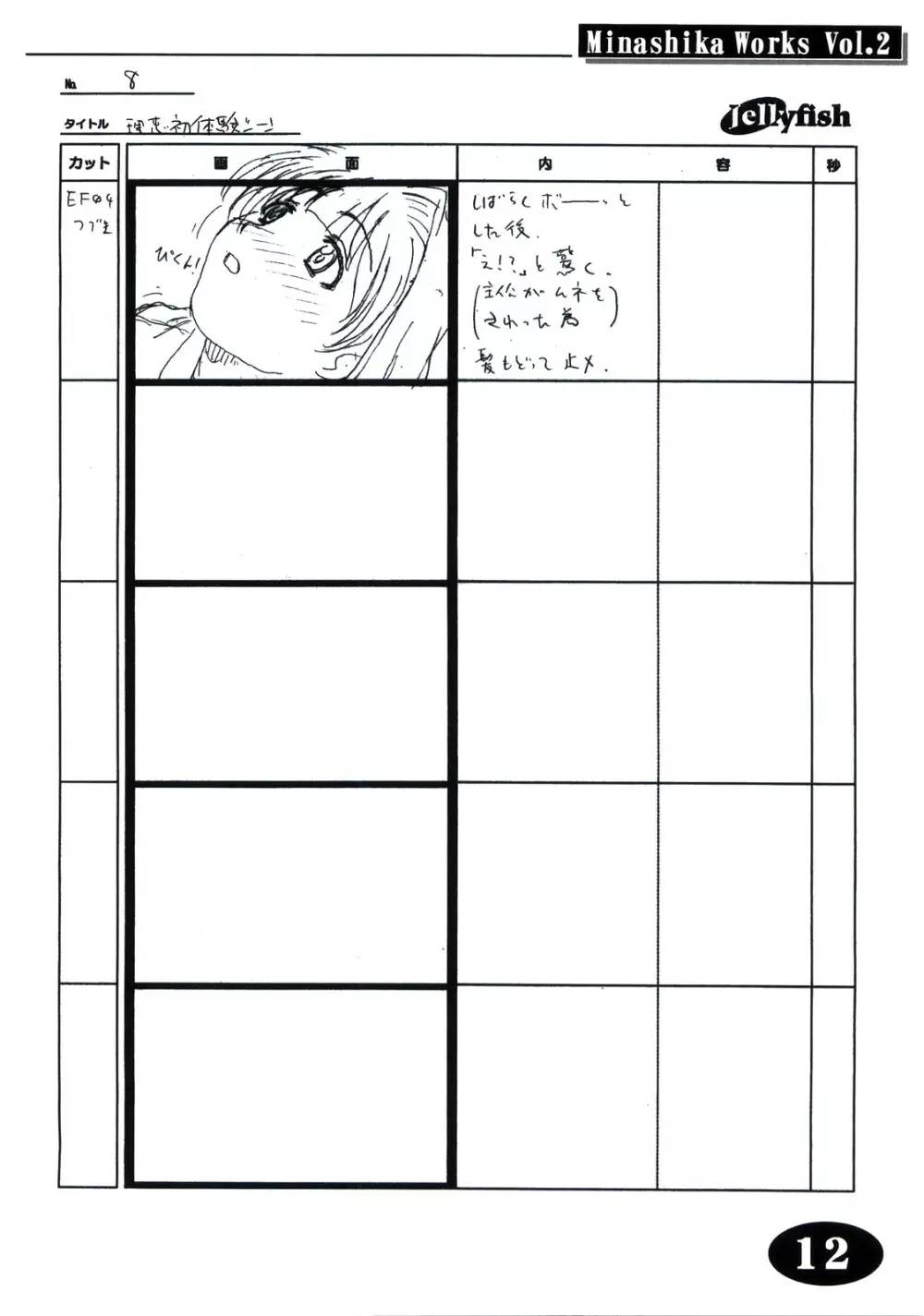 Minasika Works Vol.2 「LOVERS ～恋に落ちたら…～」絵コンテ集 11ページ