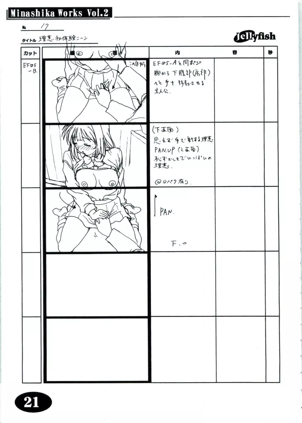 Minasika Works Vol.2 「LOVERS ～恋に落ちたら…～」絵コンテ集 20ページ
