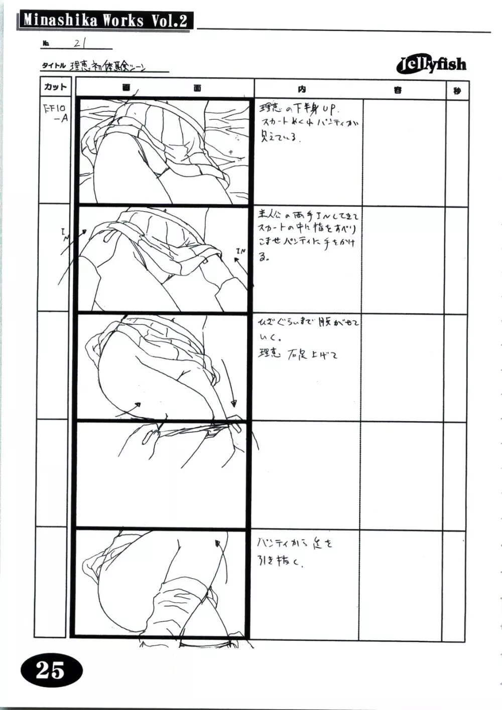 Minasika Works Vol.2 「LOVERS ～恋に落ちたら…～」絵コンテ集 24ページ