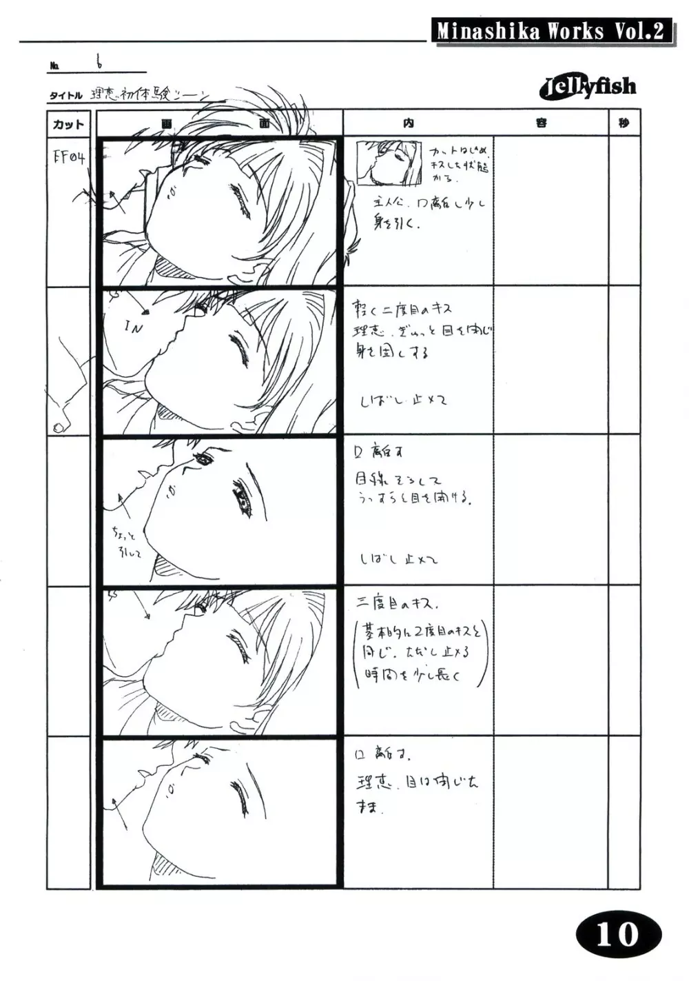 Minasika Works Vol.2 「LOVERS ～恋に落ちたら…～」絵コンテ集 9ページ