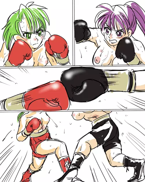 Girl vs Girl Boxing Match 4 by Taiji 7ページ