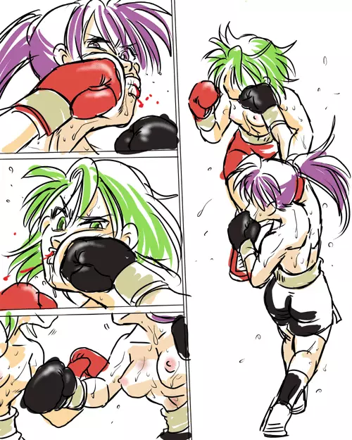 Girl vs Girl Boxing Match 4 by Taiji 8ページ