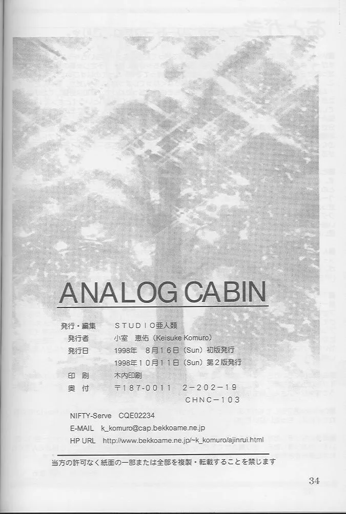 ANALOG CABIN 34ページ