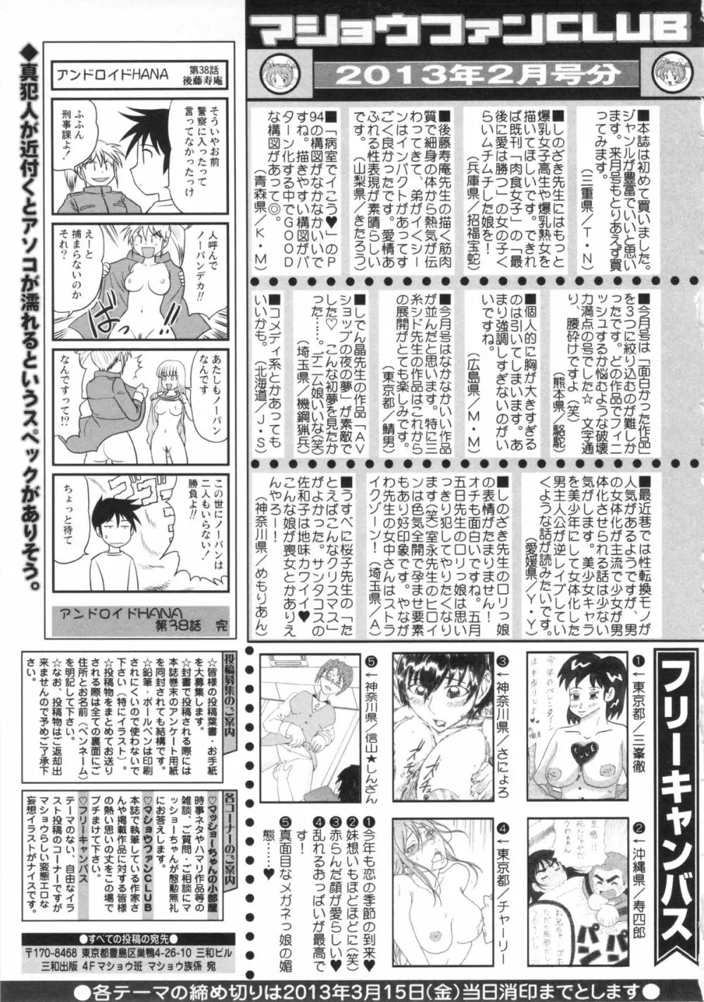 コミック・マショウ 2013年4月号 255ページ
