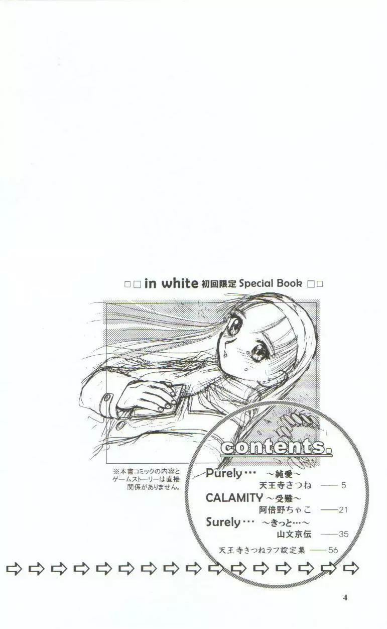 in white 初回限定 ～special book～ 3ページ