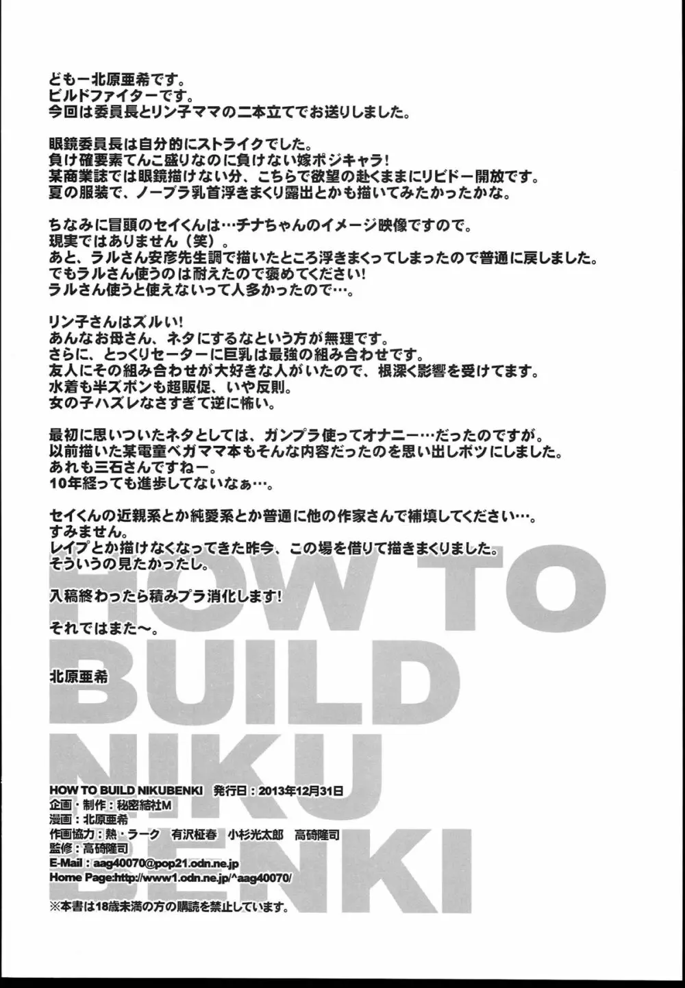 HOW TO BUILD NIKUBENKI 34ページ