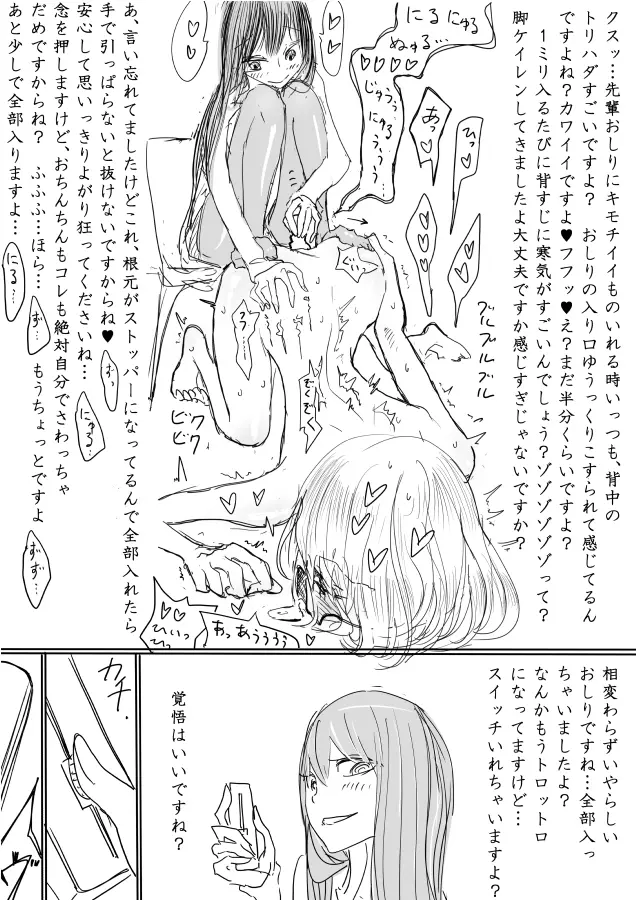 男の娘受エロ漫画の続き２　逆アナル・足コキ等 15ページ