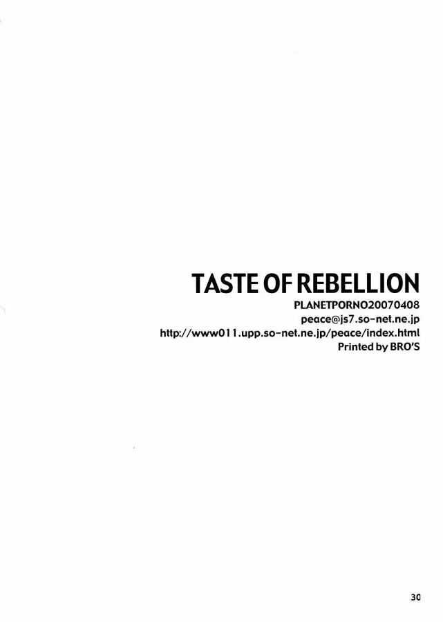 Taste of Rebellion 29ページ
