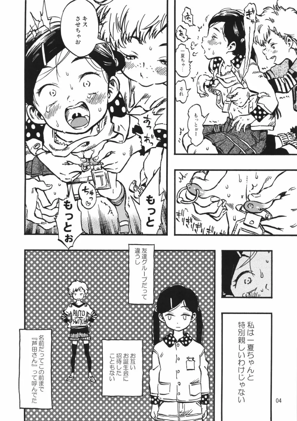 ゲロ子ちゃんとチクビ子ちゃん 3ページ