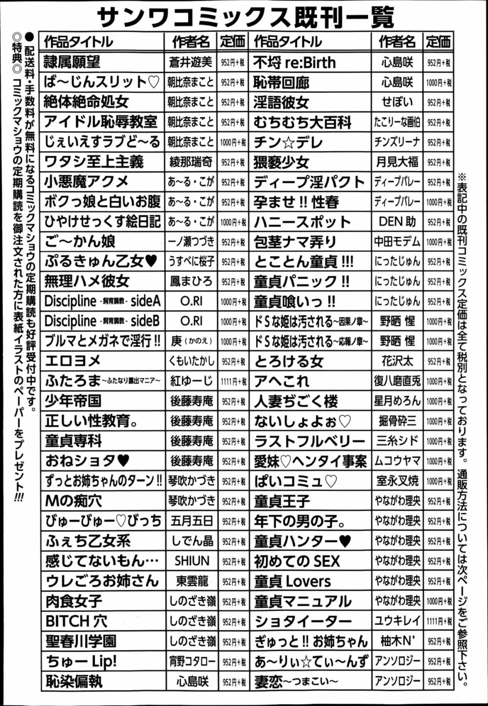 コミック・マショウ 2014年9月号 252ページ