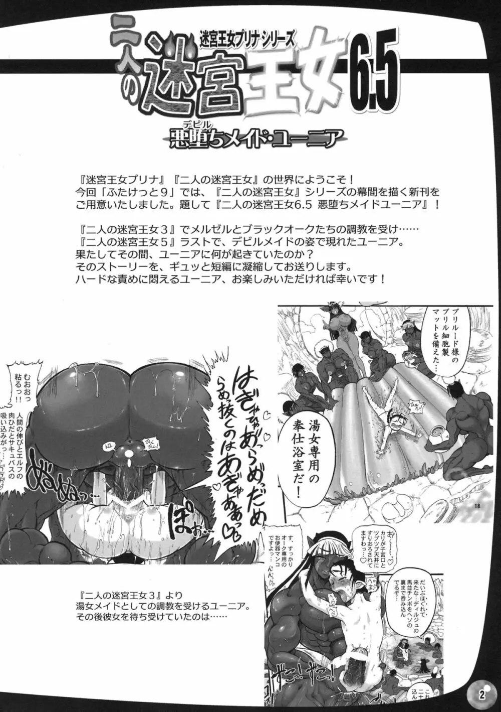二人の迷宮王女6.5～悪堕ちメイド・ユーニア～＋ペーパー 2ページ