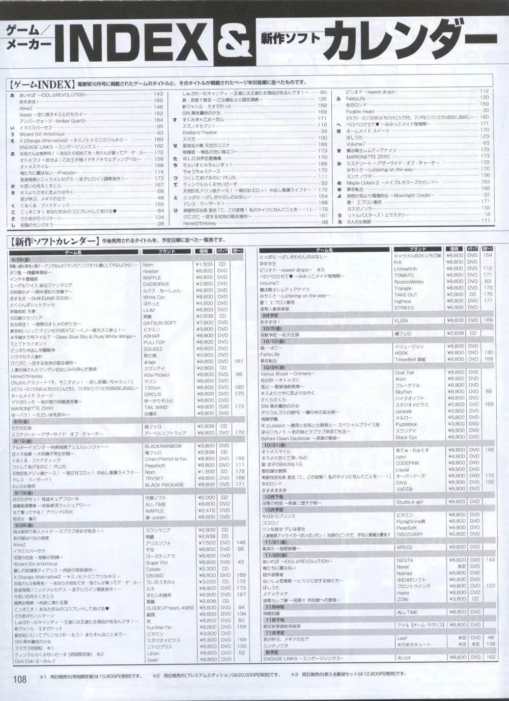 電撃姫 2008年10月号 88ページ