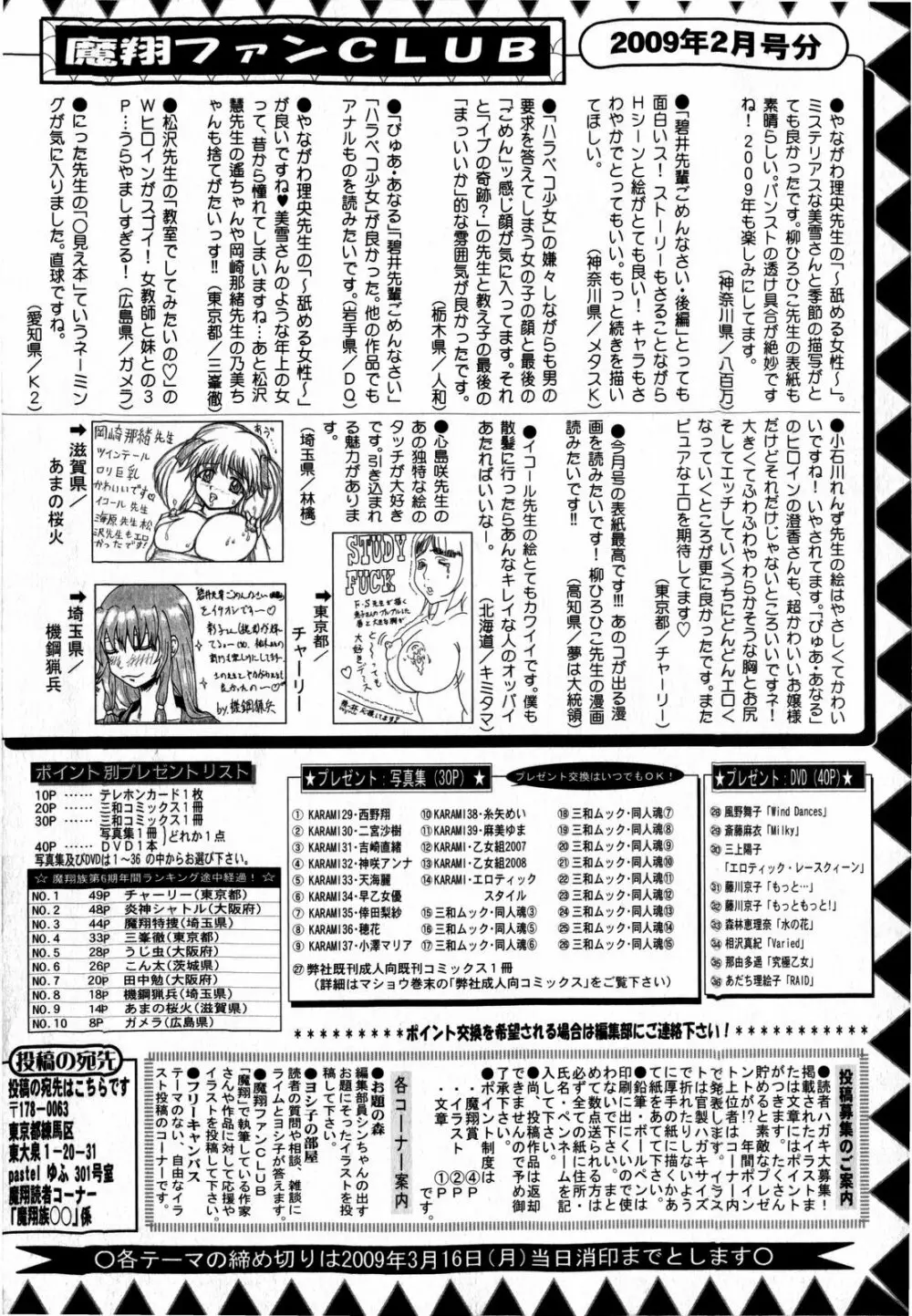 コミック・マショウ 2009年4月号 256ページ