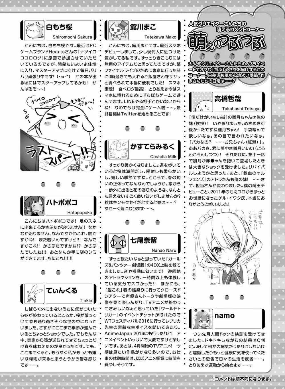 電撃萌王 2016年6月号 165ページ
