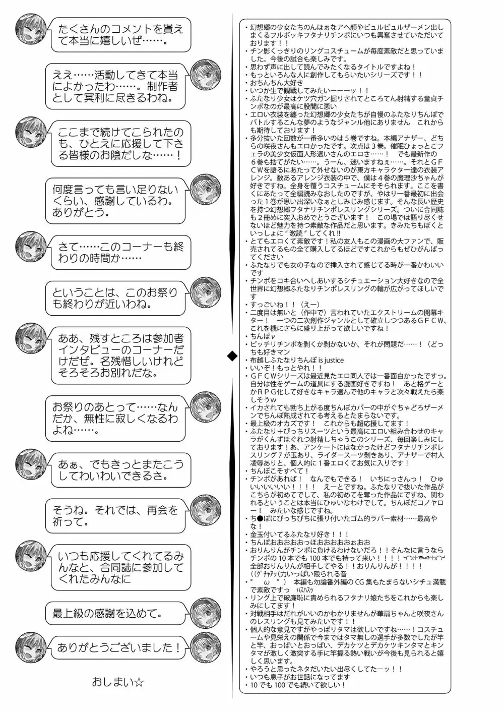 幻想郷フタナリチンポレスリング合同誌2 GFCW Extreme Joker 267ページ