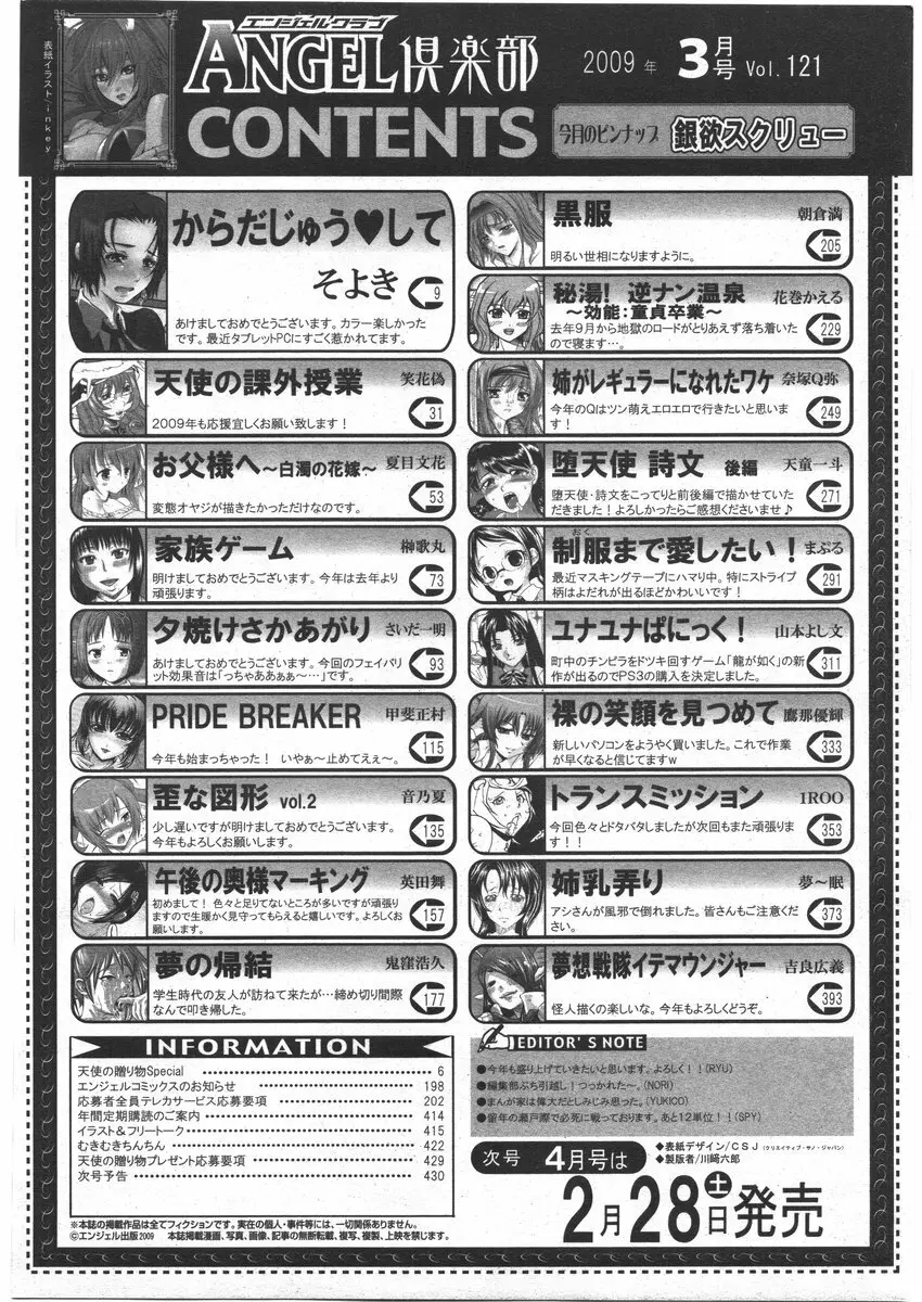 ANGEL 倶楽部 2009年3月号 426ページ