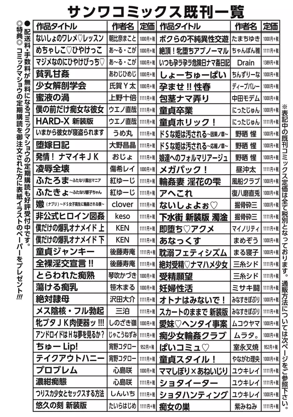 コミック・マショウ 2016年9月号 287ページ